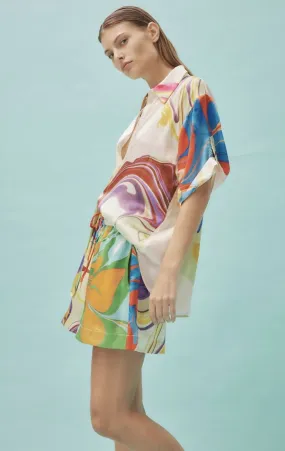 Alemais Luca Silk Shirt And Short Set