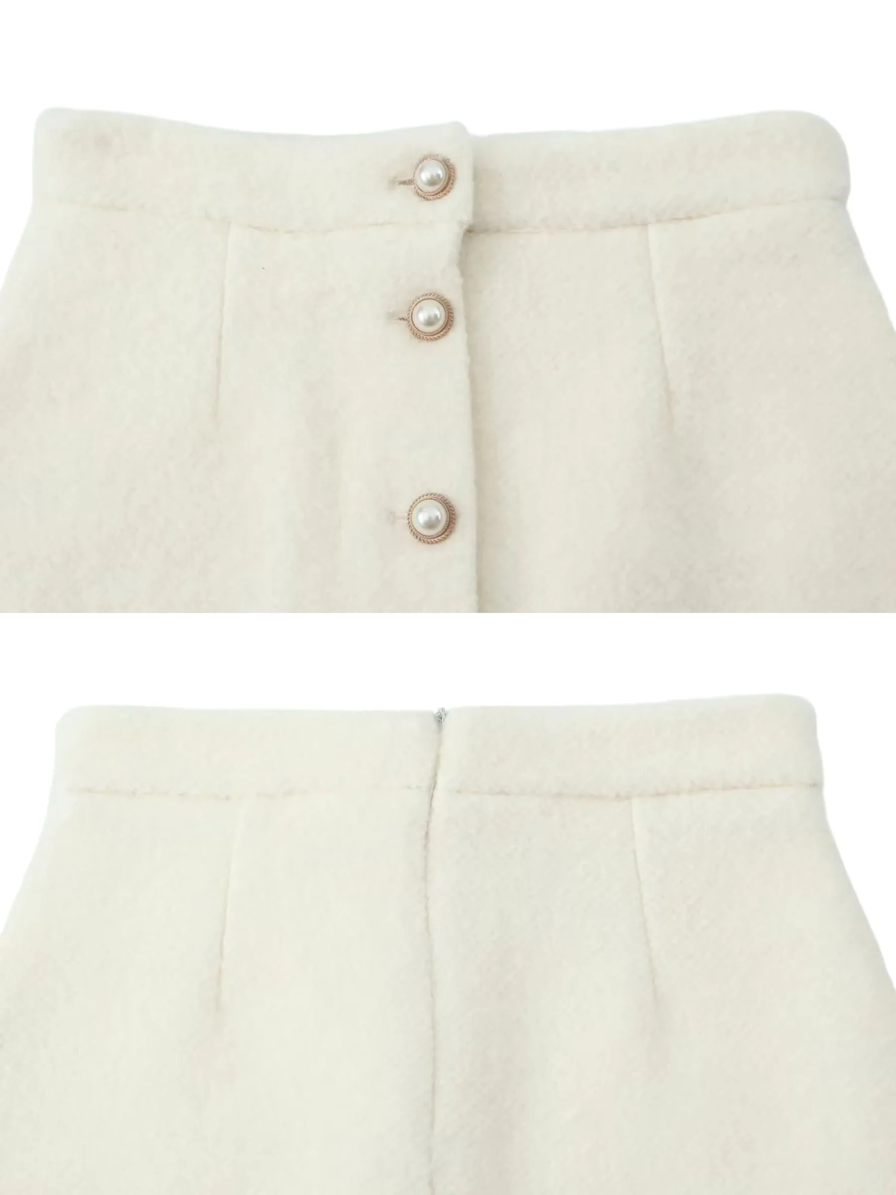 Avery Pearl-Button Skirt Set