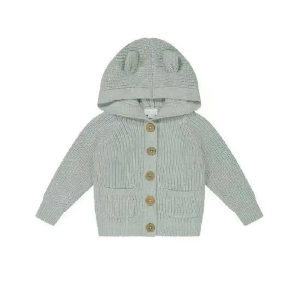 Baby Bear Knit Hooded Cardigan