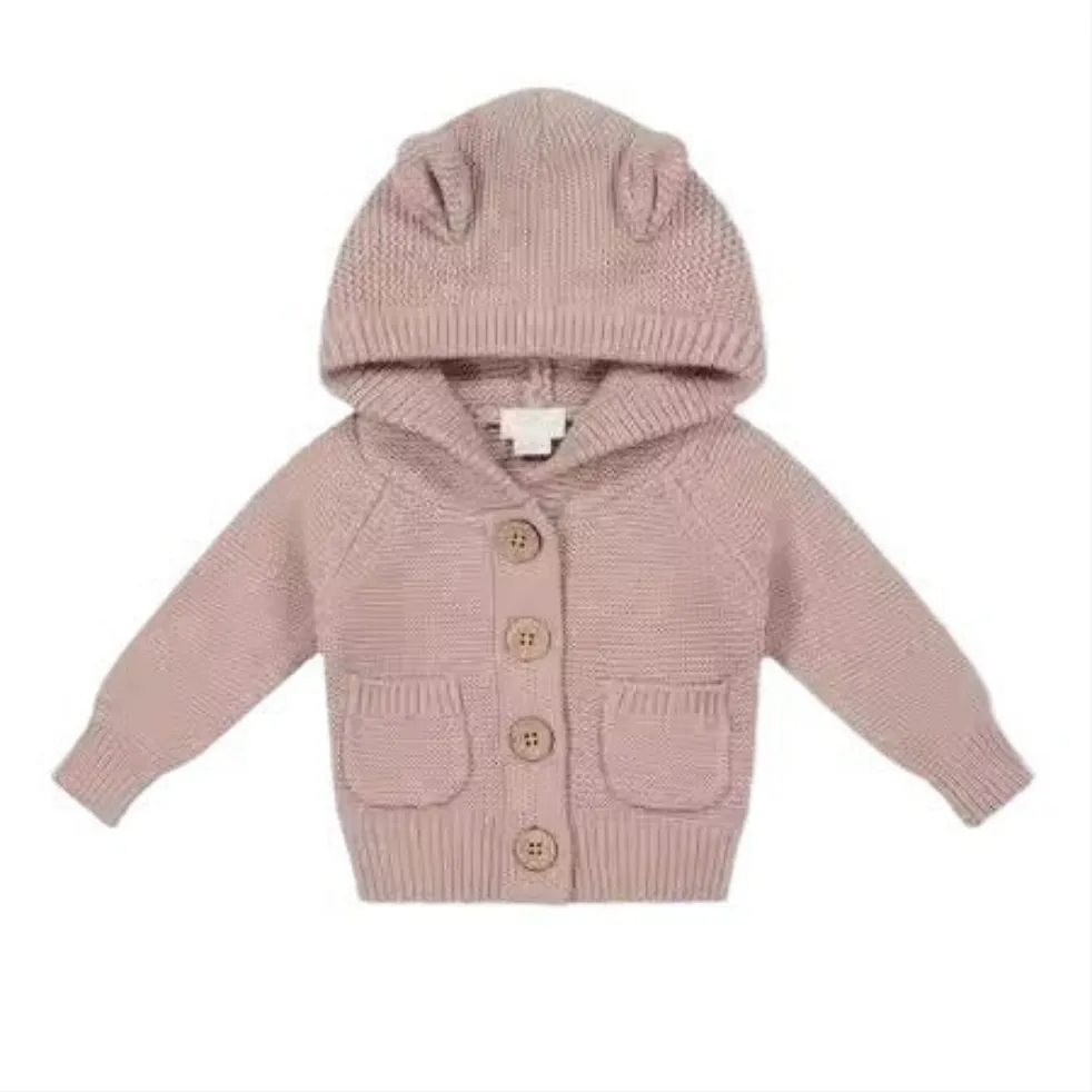 Baby Bear Knit Hooded Cardigan