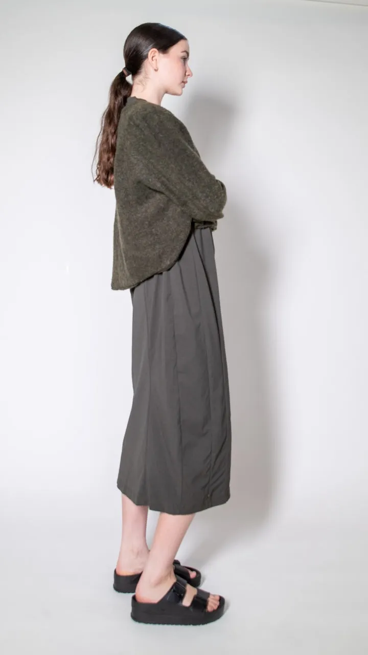 Black Label Cropped Cardigan in jungle