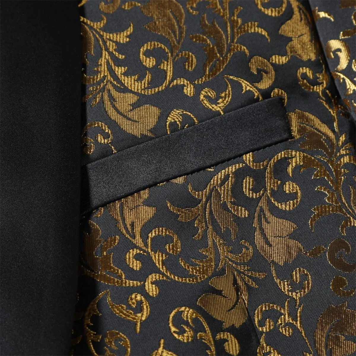 Cloudstyle Mens Floral Jacquard Dress Suit Jacket 1 Button Print Tux Blazer Sport Coat