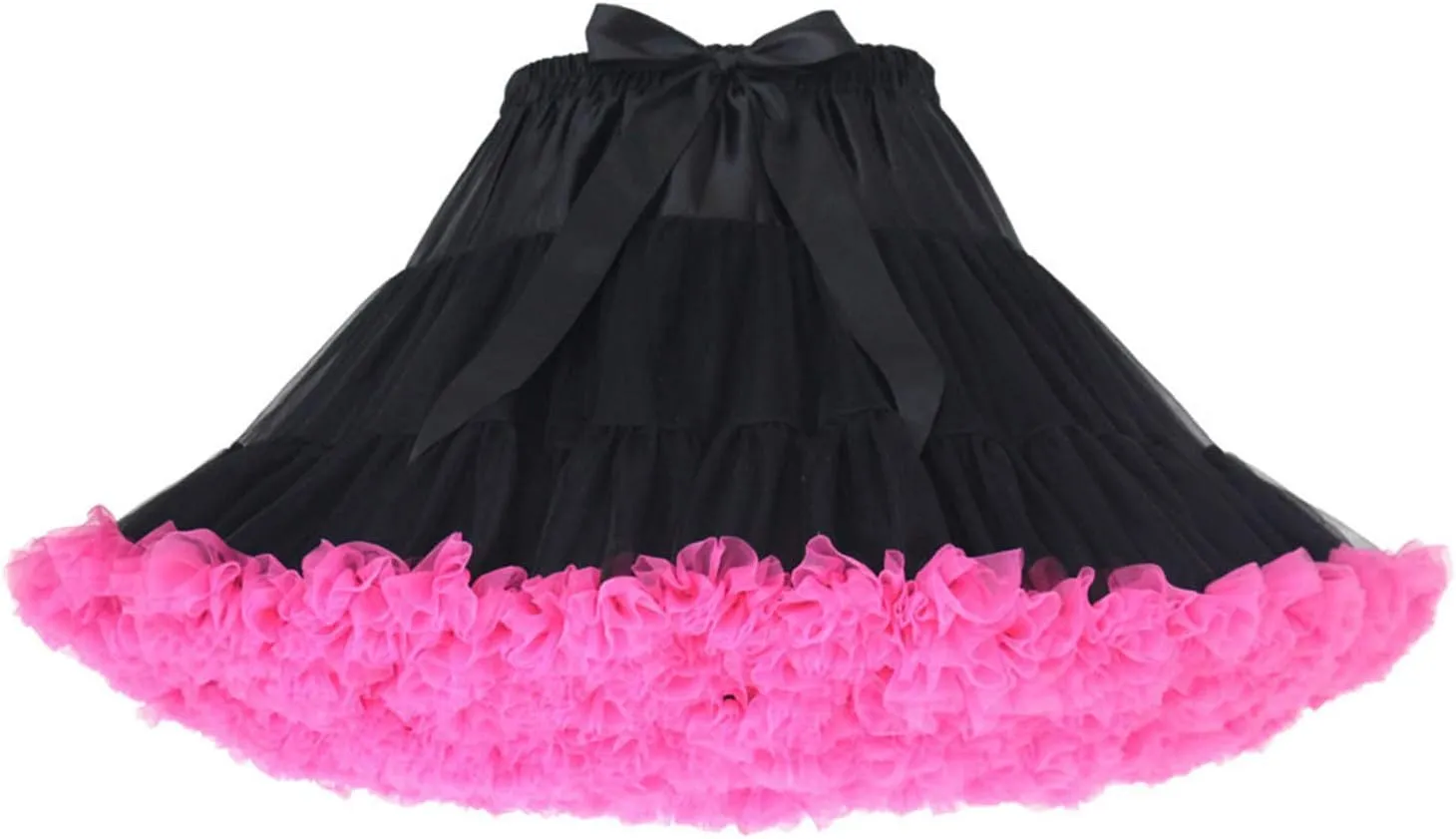 Colyanda Womens 3-Layered Pleated Tulle Petticoat Tutu Puffy Party Cosplay Skirt
