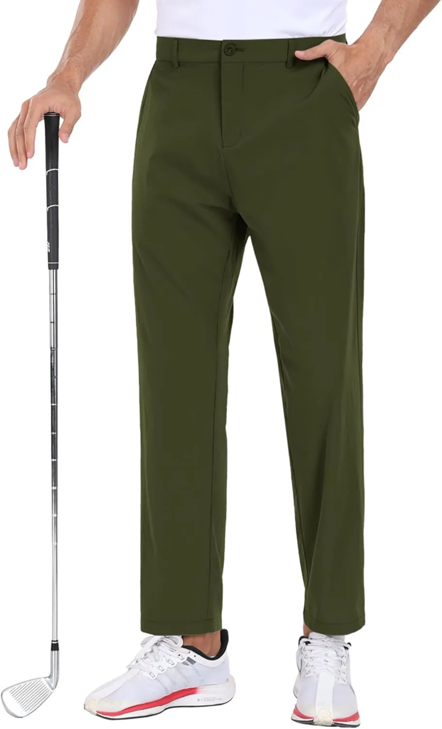 COOFANDY Men Golf Stretch Pant Casual Slim Fit Pant Lightweight Sweatpants with Pocket