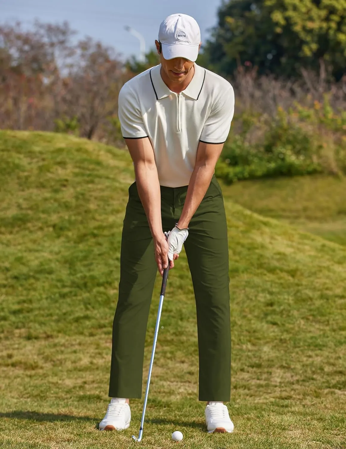 COOFANDY Men Golf Stretch Pant Casual Slim Fit Pant Lightweight Sweatpants with Pocket