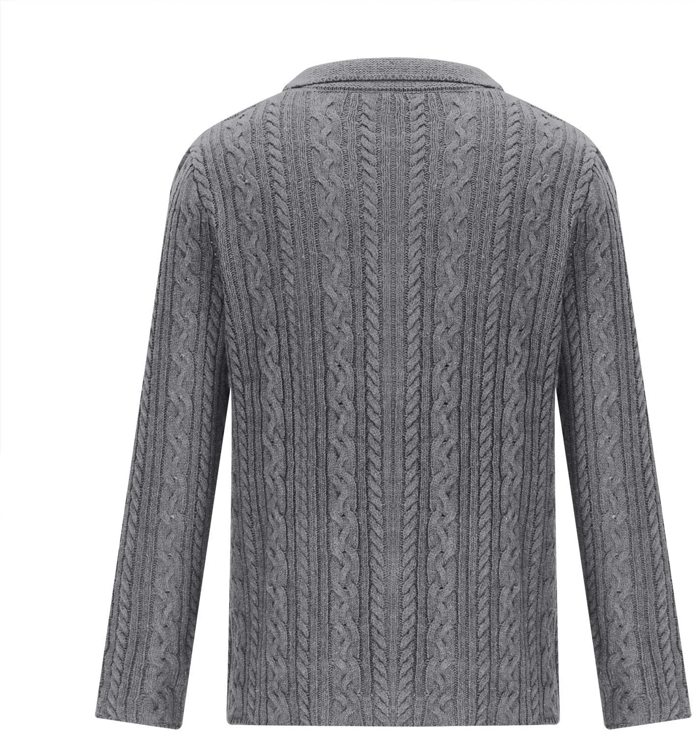 Dgoopd Cardigan Sweaters for Men Cable Knit Button Down Sweater Notch Lapel Jacket V Neck Open Front Cardigan Casual Outwear
