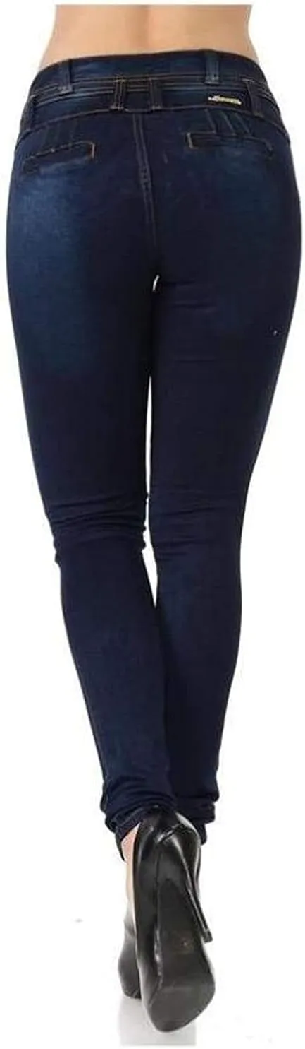 Diamante Women's Skinny Jeans Casual Stretch HIGH Waist Denim Jeans Pants