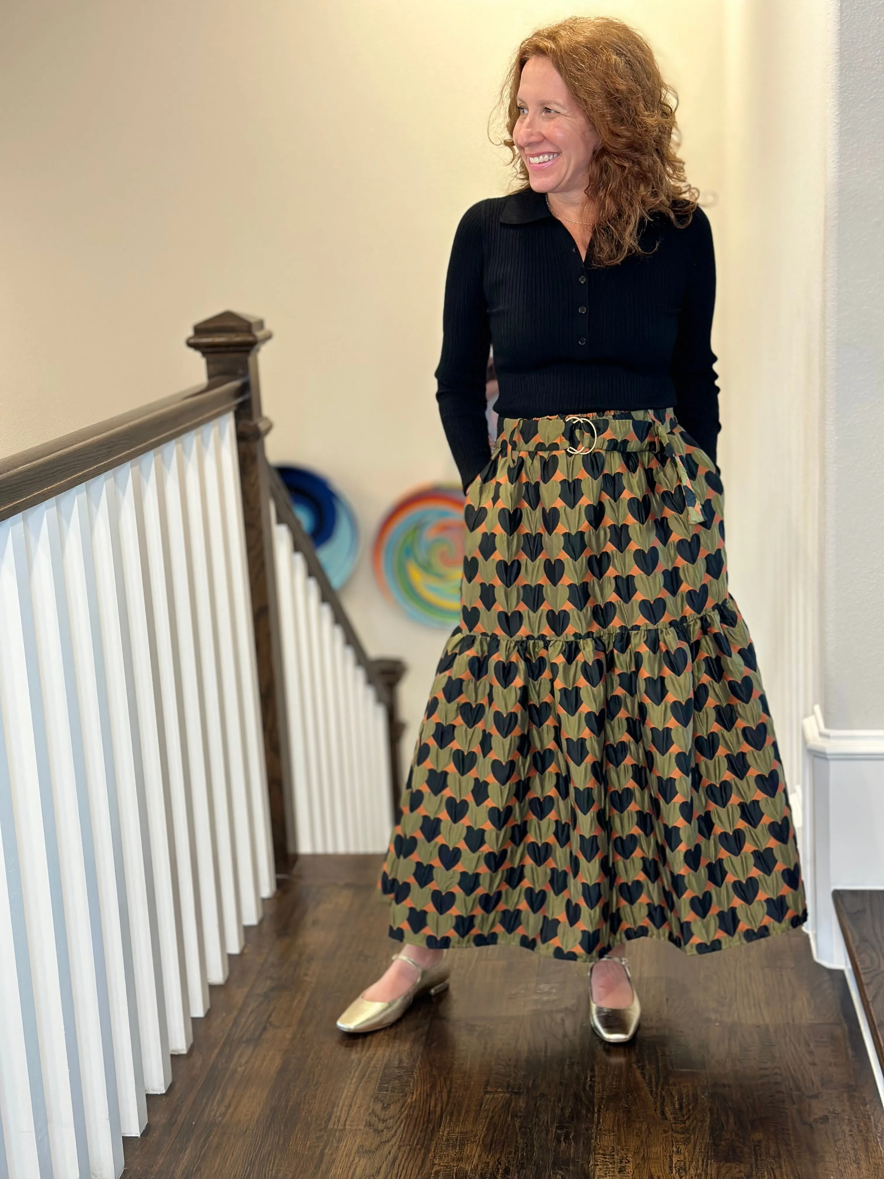 Emily Lovelock Belora Skirt in Sea Kelp
