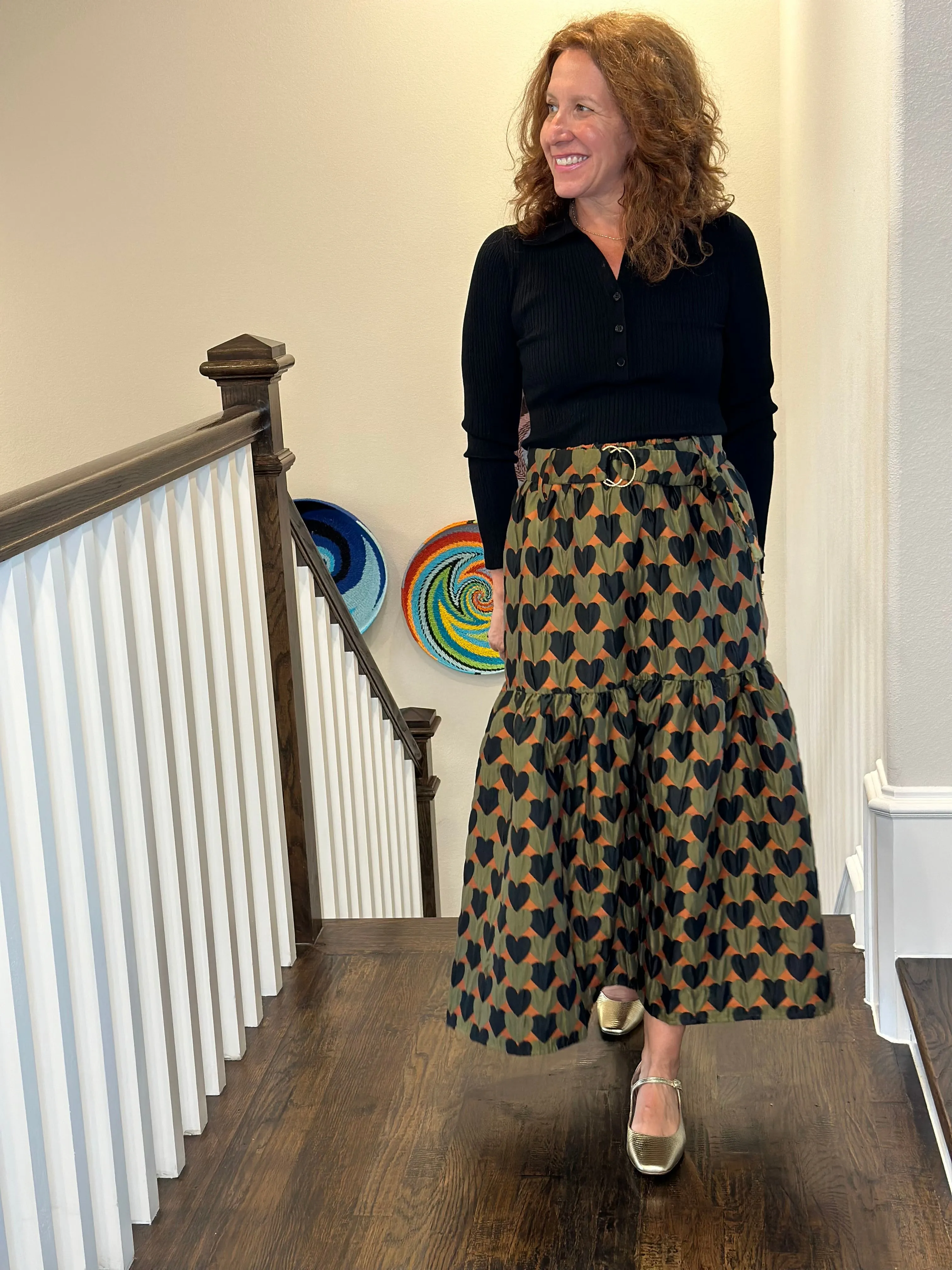 Emily Lovelock Belora Skirt in Sea Kelp