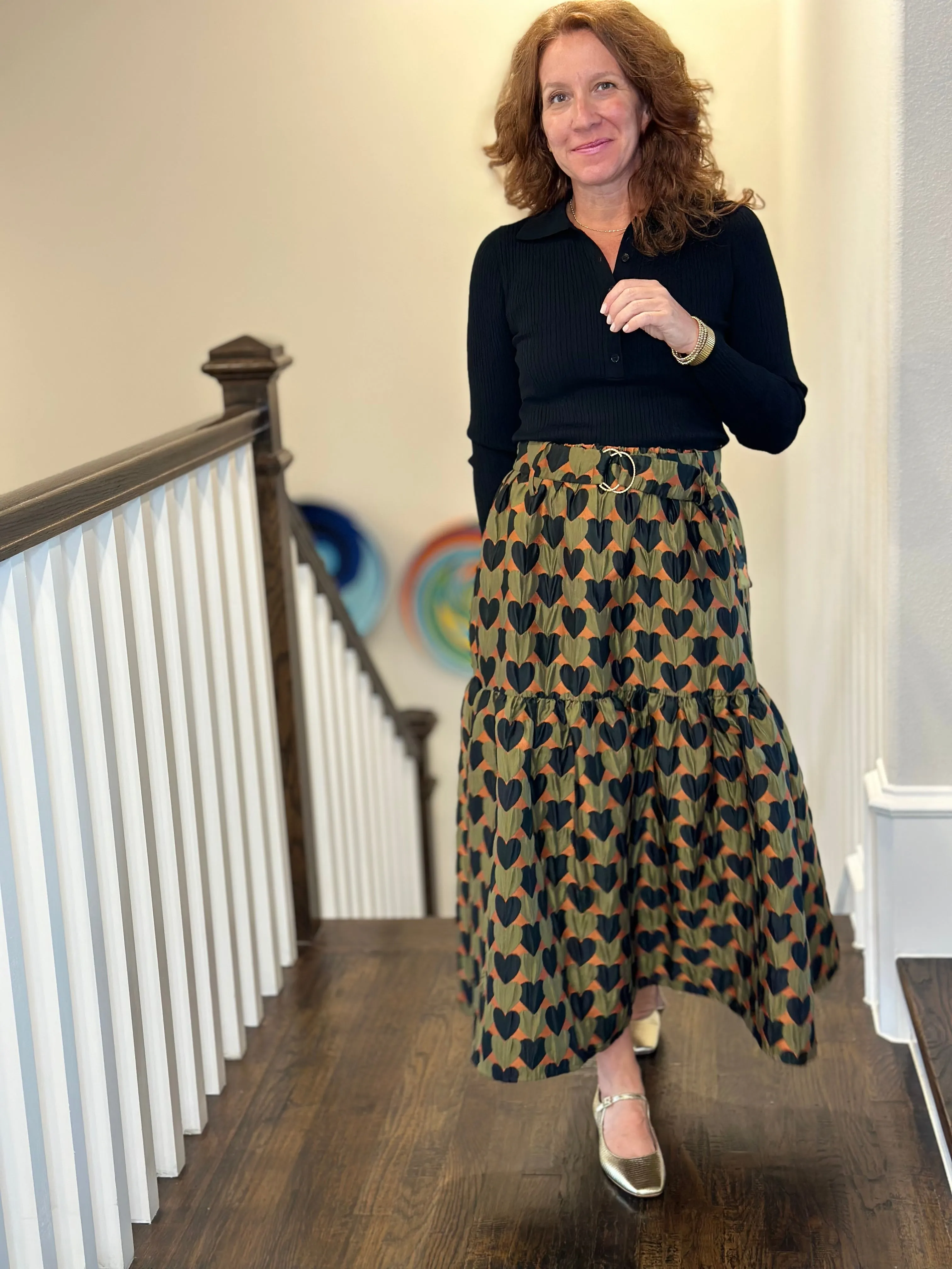 Emily Lovelock Belora Skirt in Sea Kelp