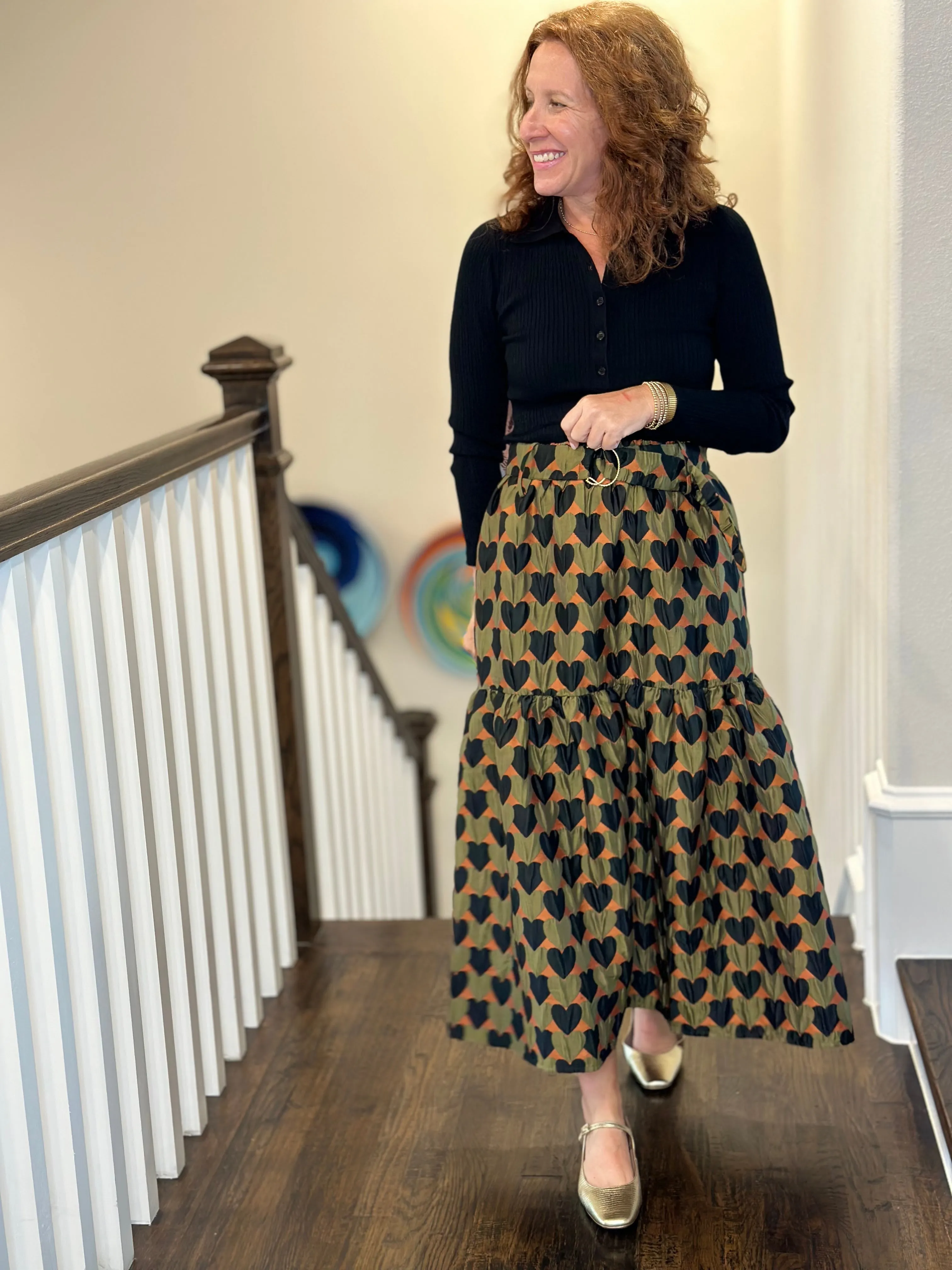 Emily Lovelock Belora Skirt in Sea Kelp