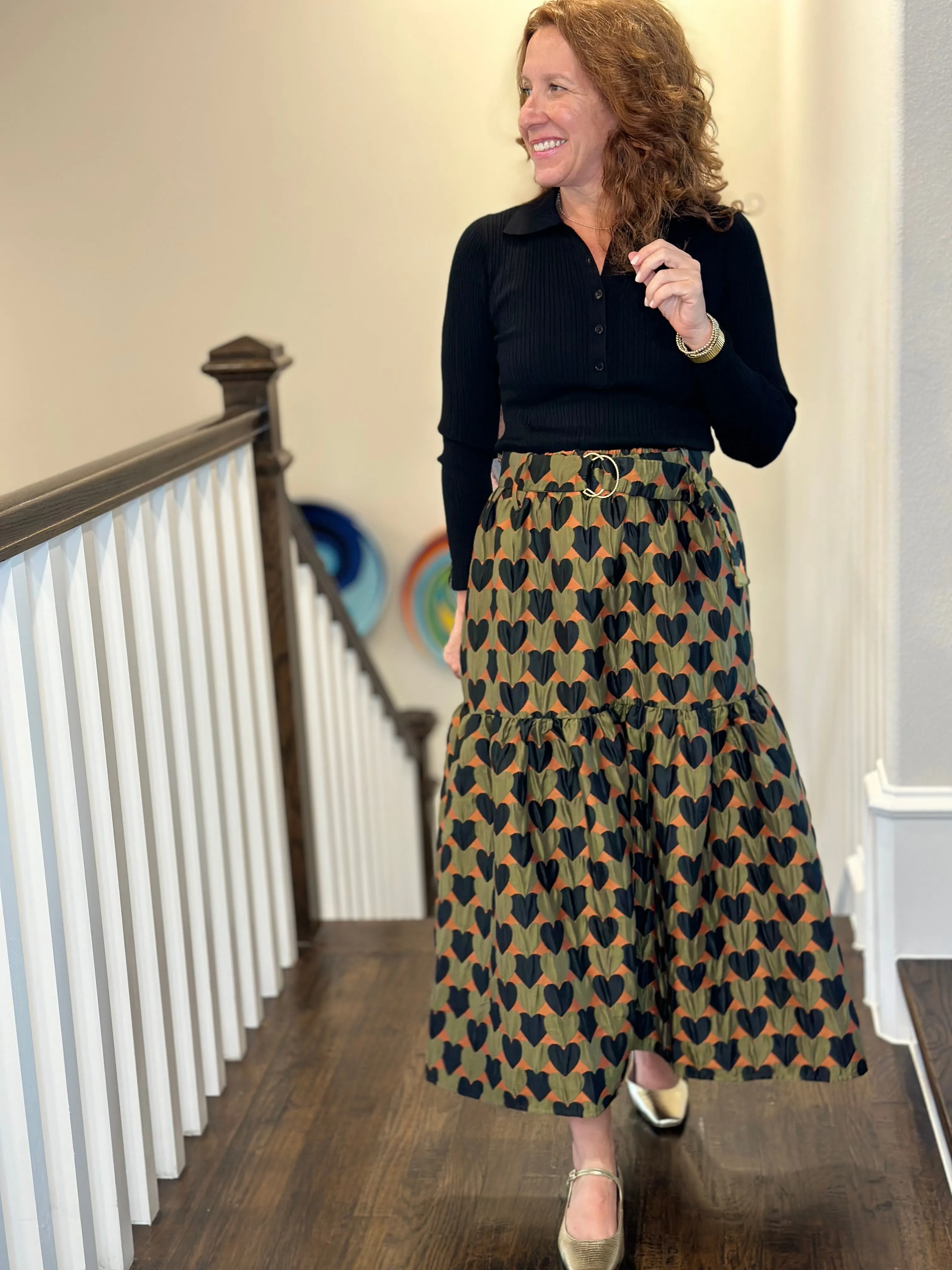 Emily Lovelock Belora Skirt in Sea Kelp