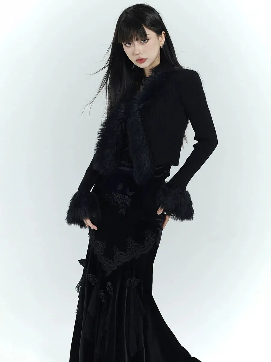 Ghost Knit Cardigan Mode Girl Jacket