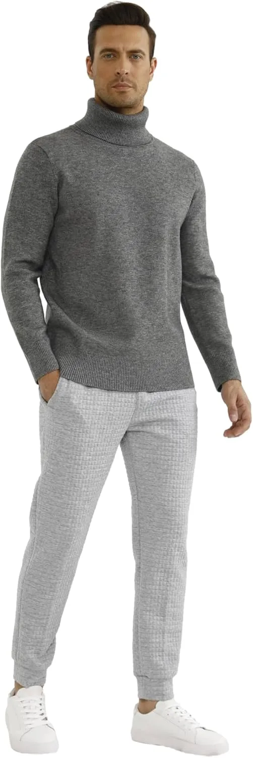 GINGTTO Men's Sweatpants Waffle Slim Fit Stretch Jogger Pants for Men