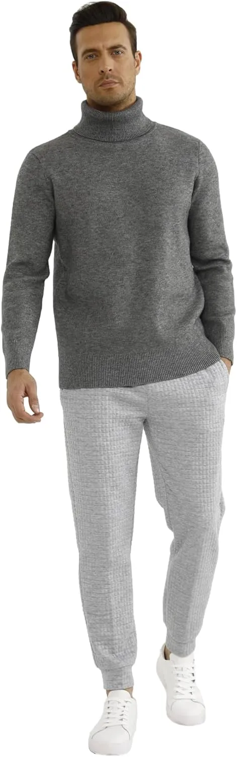 GINGTTO Men's Sweatpants Waffle Slim Fit Stretch Jogger Pants for Men