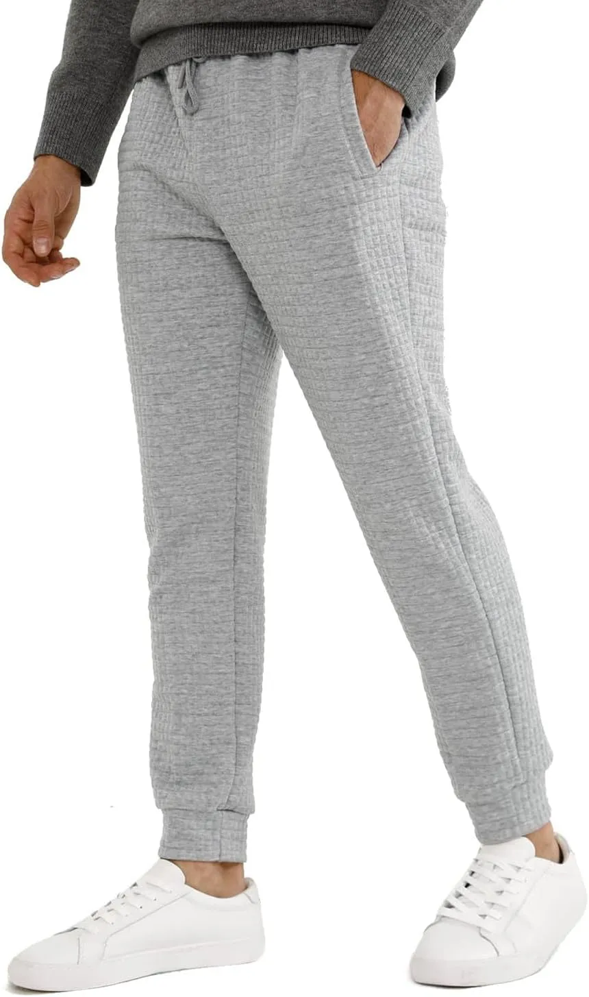 GINGTTO Men's Sweatpants Waffle Slim Fit Stretch Jogger Pants for Men