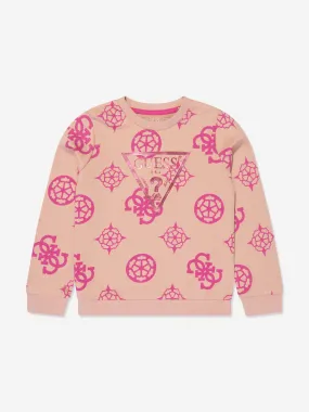 Guess Girls Logo Sweatshirt in Pink
