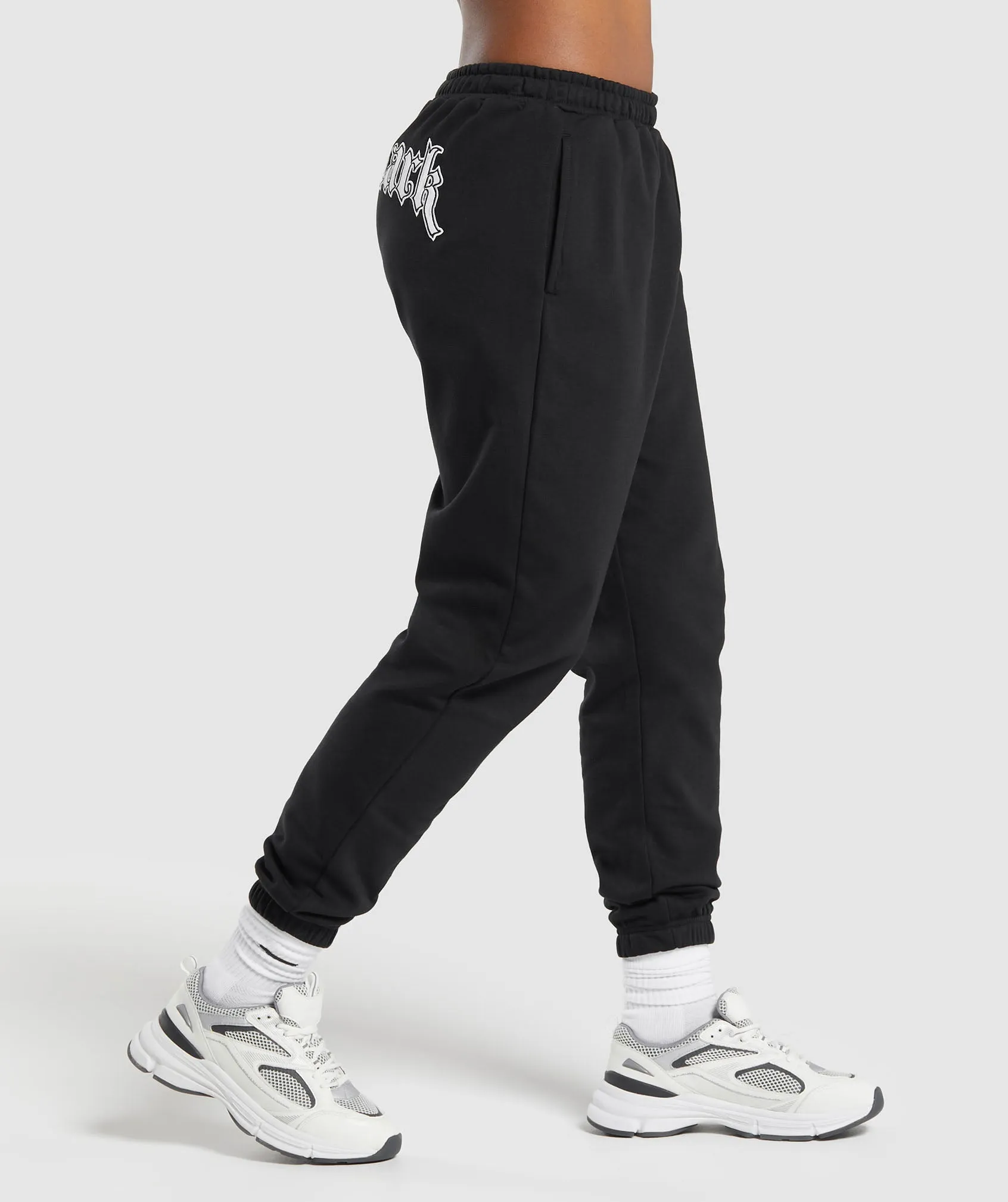 Gymshark Heavy Flex Graphic Joggers - Black