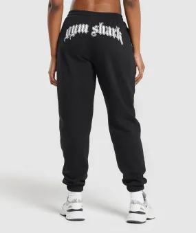 Gymshark Heavy Flex Graphic Joggers - Black