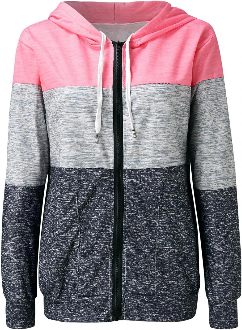 Hoodie Jackets,Stylish Active Slim Fit Zip up Long Sleeve Hoodie Sweatshirt Pullover Tops