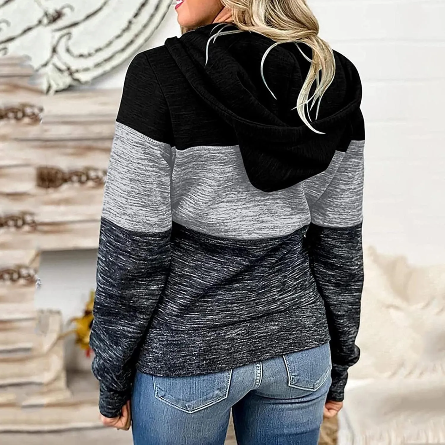 Hoodie Jackets,Stylish Active Slim Fit Zip up Long Sleeve Hoodie Sweatshirt Pullover Tops
