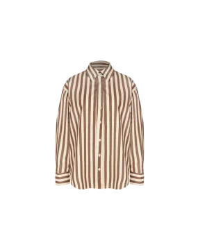 IDA SHIRT BROWN BUTTER STRIPE
