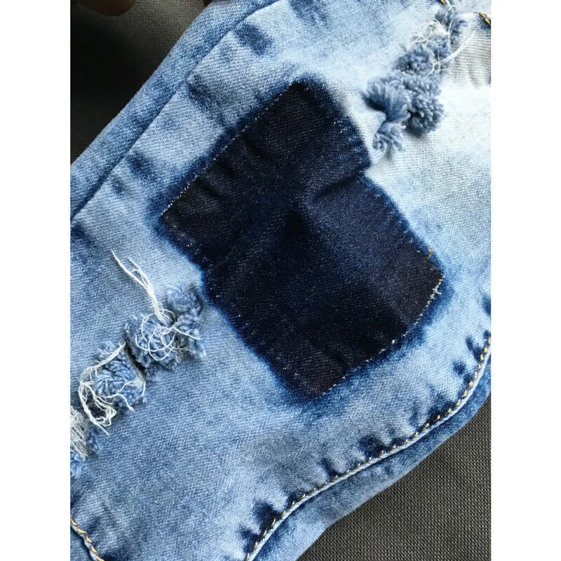 Newest Women's Ripped Jeans Slim Low Waisted Elasticity Pencil Pants