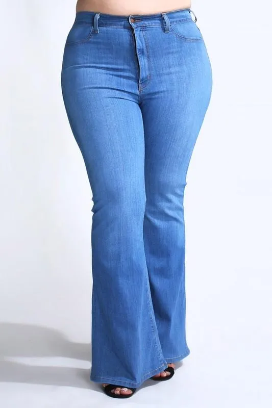 Plus Size Classic Flare Jeans