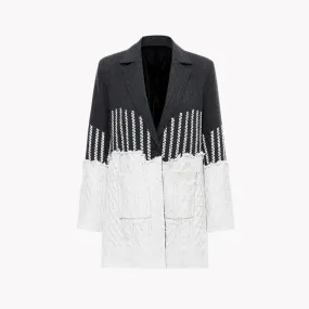 Pre Order:  Split Contrast Blazer