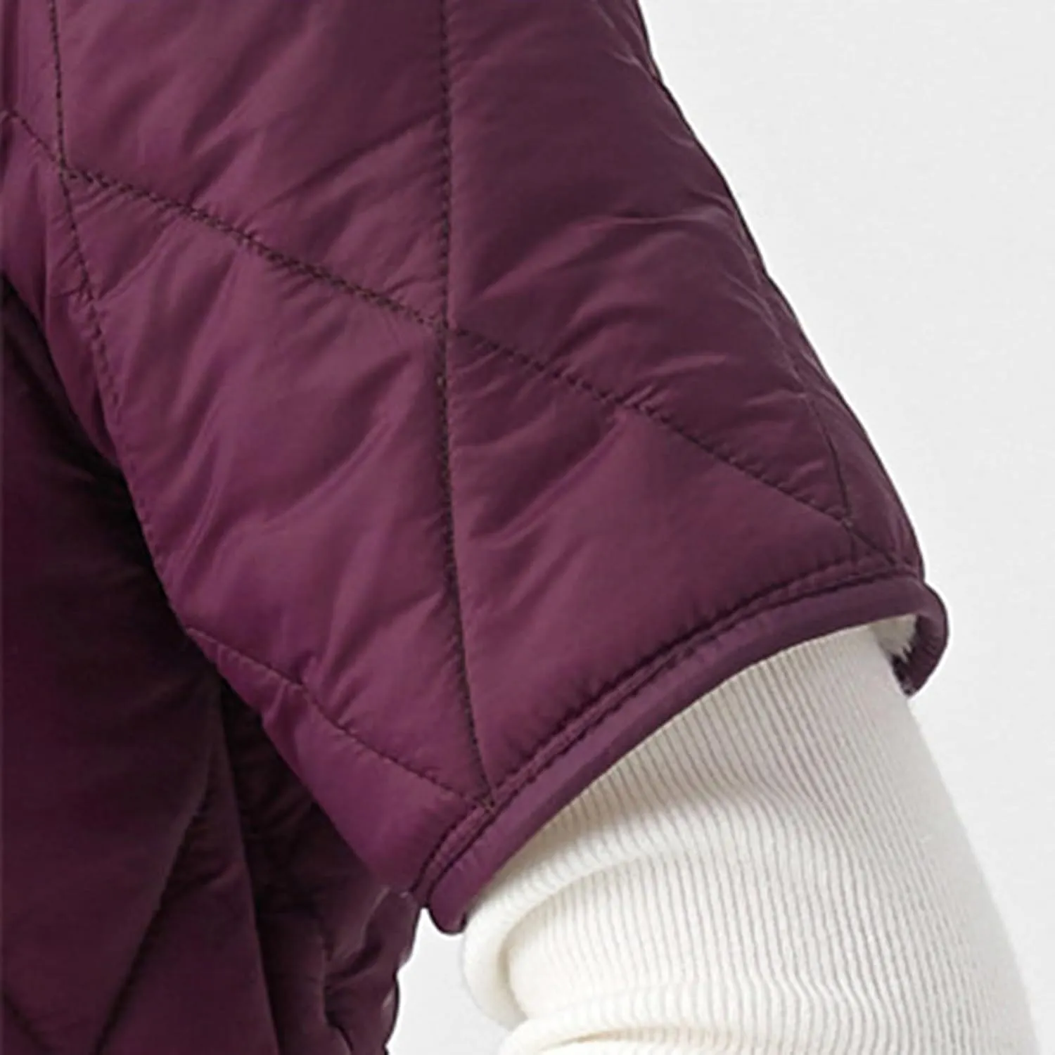 Quilted Jacket for Women 2024 Lightweight Short Sleeve Vest Casual Button Cardigan Coat with Pocket Winter Warm Outwear