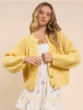 Sadie & Sage Sunroof Knit Cardigan - Yellow