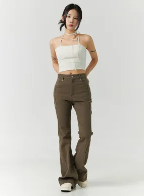 Slim Fit Boot Cut Pants CD301