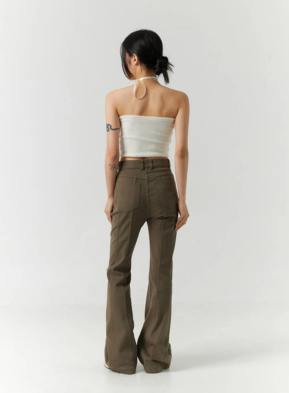 Slim Fit Boot Cut Pants CD301