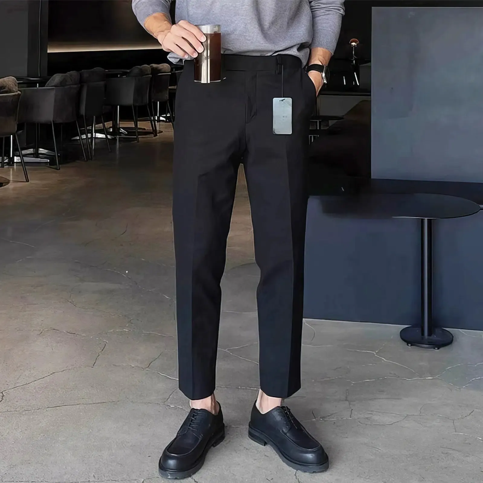 Slim-Fit Formal Elastic Pants