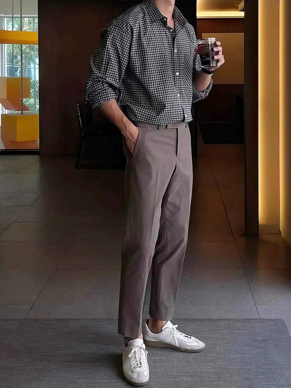 Slim-Fit Formal Elastic Pants
