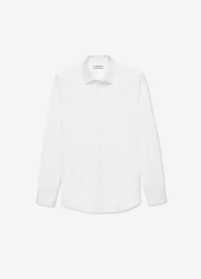 Stretch Cotton Poplin Shirt White