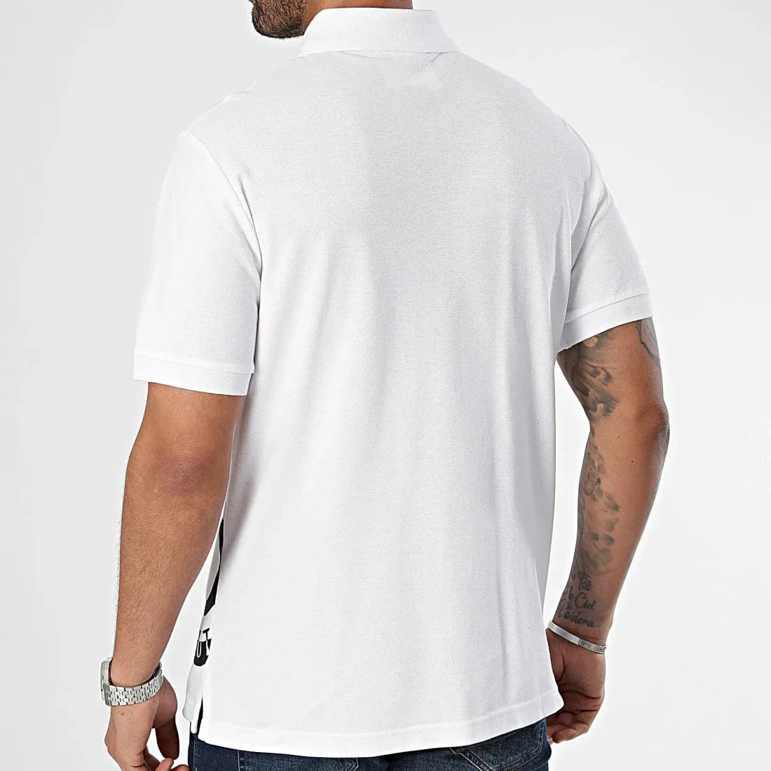 Versace Jeans Couture White Polo Collar Detail Shirt – Luxe Details-S