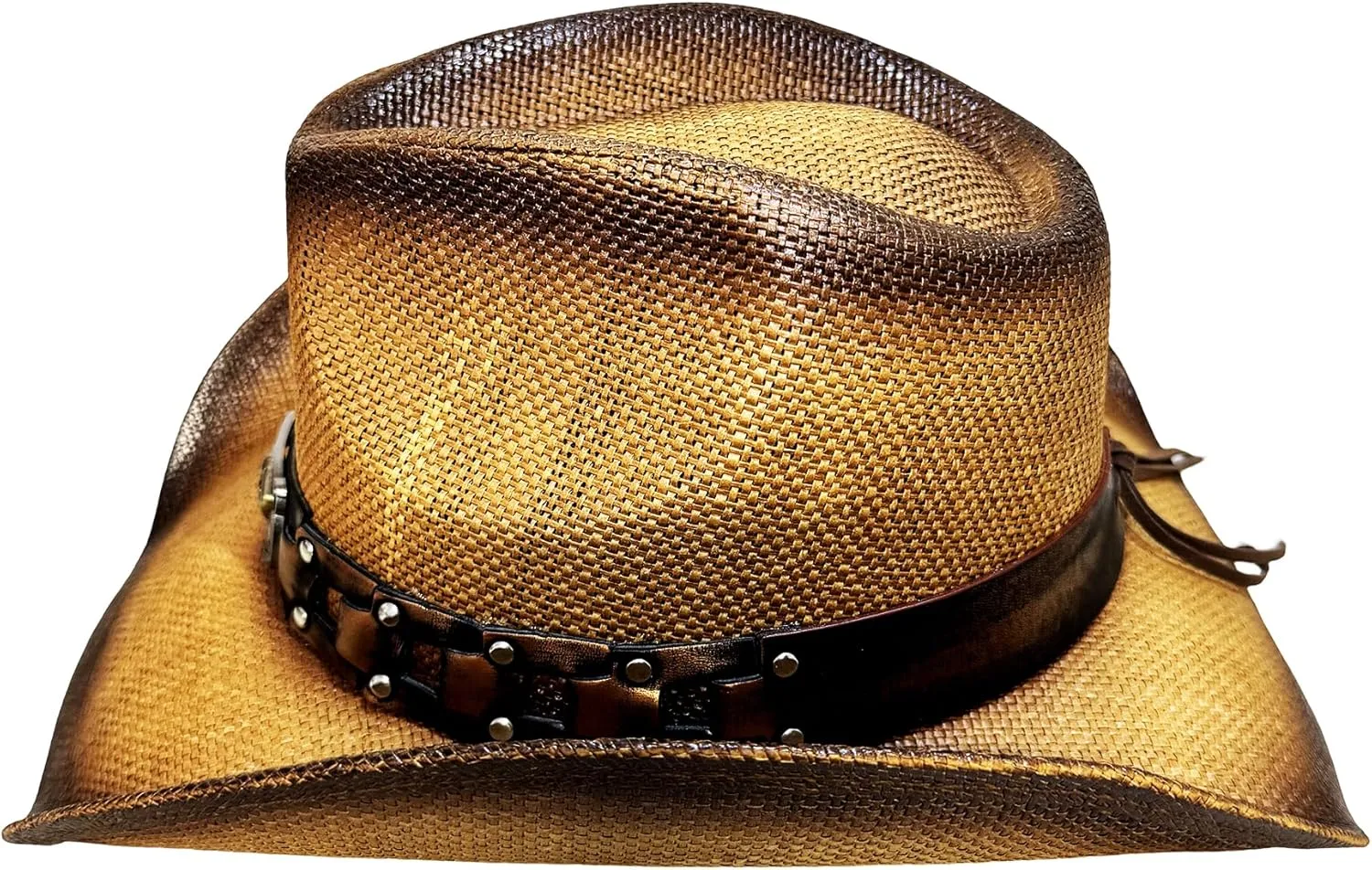 Western Cowboy Hat Features Wide Brim for Sun Protection Belt Buckle, Stylish Perfect for Outdoor Adventures & Casual Wear