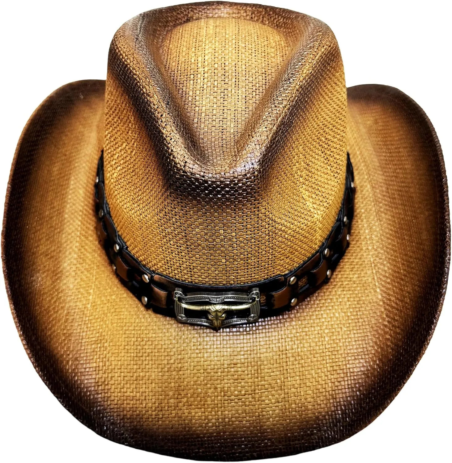 Western Cowboy Hat Features Wide Brim for Sun Protection Belt Buckle, Stylish Perfect for Outdoor Adventures & Casual Wear
