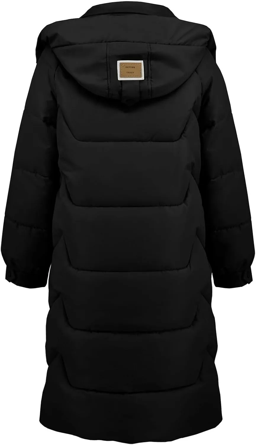 Winter Down Jacket Coat for Women Winter Long Puffer Hooded Zip Up Thickened Down Jackets Trendy Clothes Outerwear