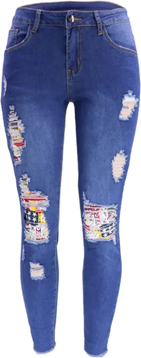 Women's Jeans High Waist Stretch Jeans Pencil Small Skinny Pants