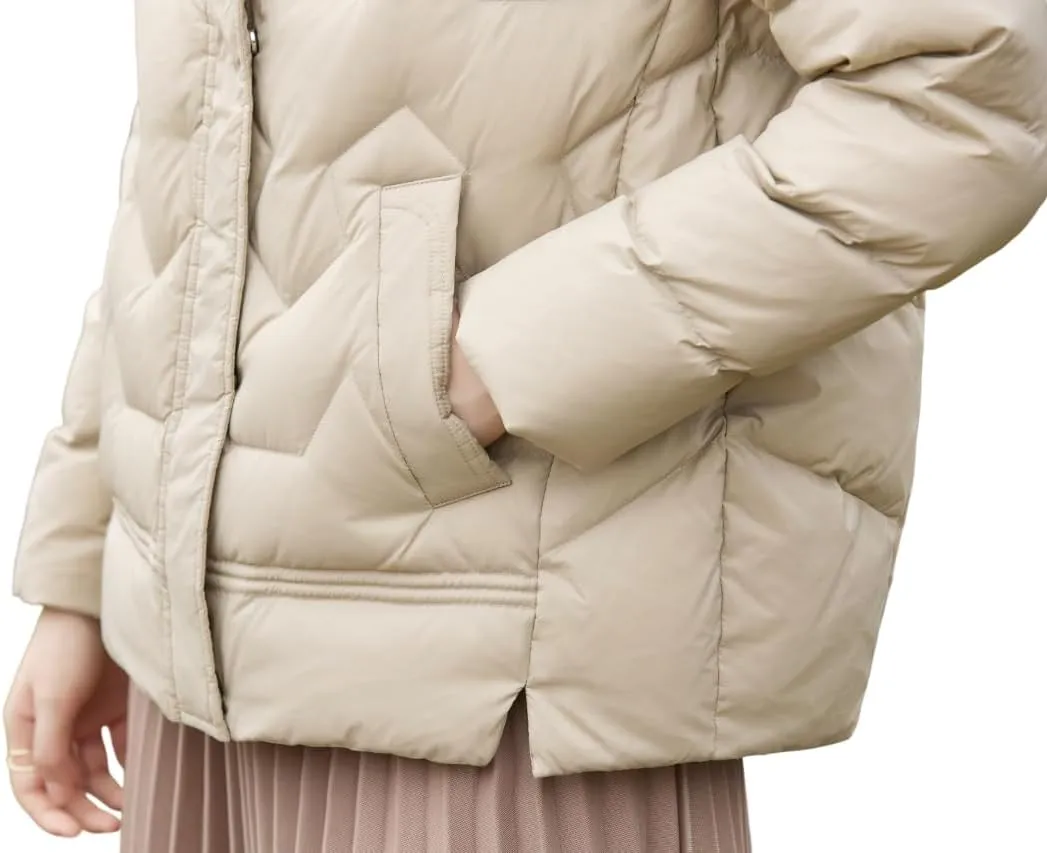 Women's Winter Down Jacket - Warm Hooded Puffer Coat - Stylish and Cozy Cold Weather Outerwear