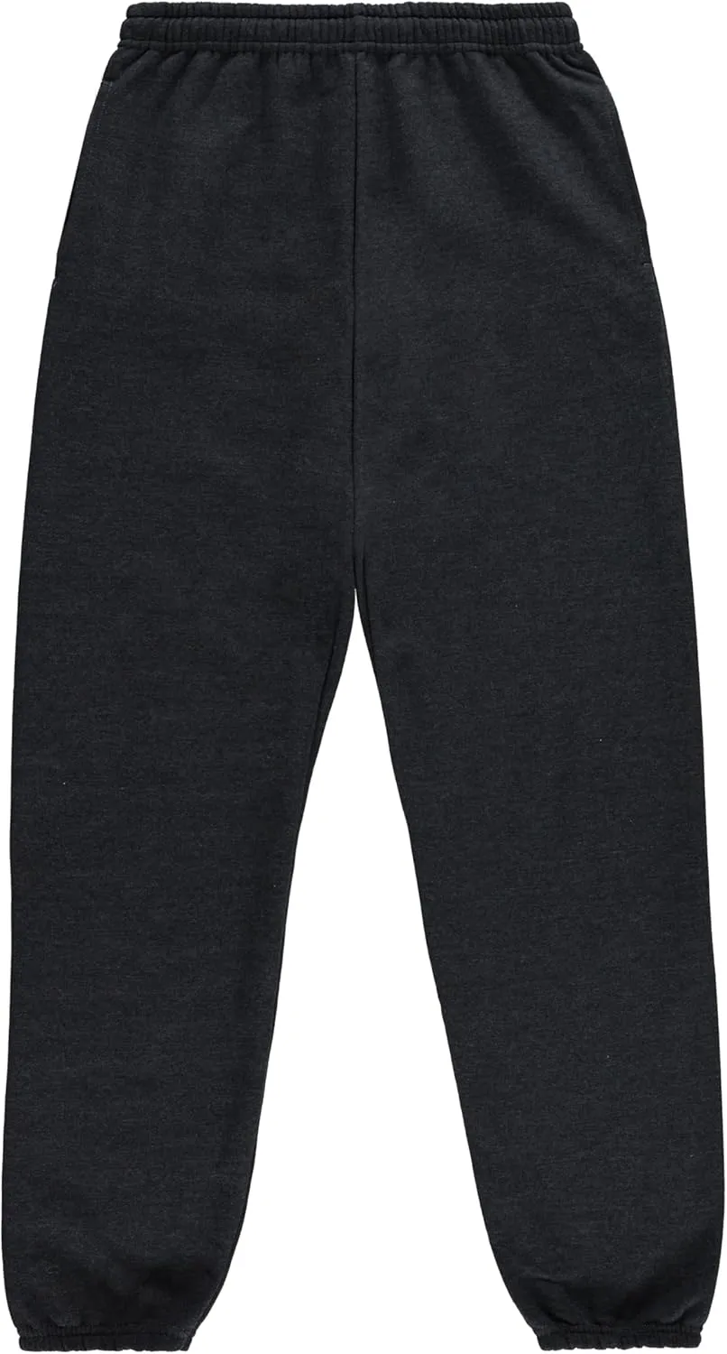 Yacht & Smith 24 Pack of Boys Jogger Bulk Sweatpants, Black Navy Gray, Comfy Lounge Joggers for Kids
