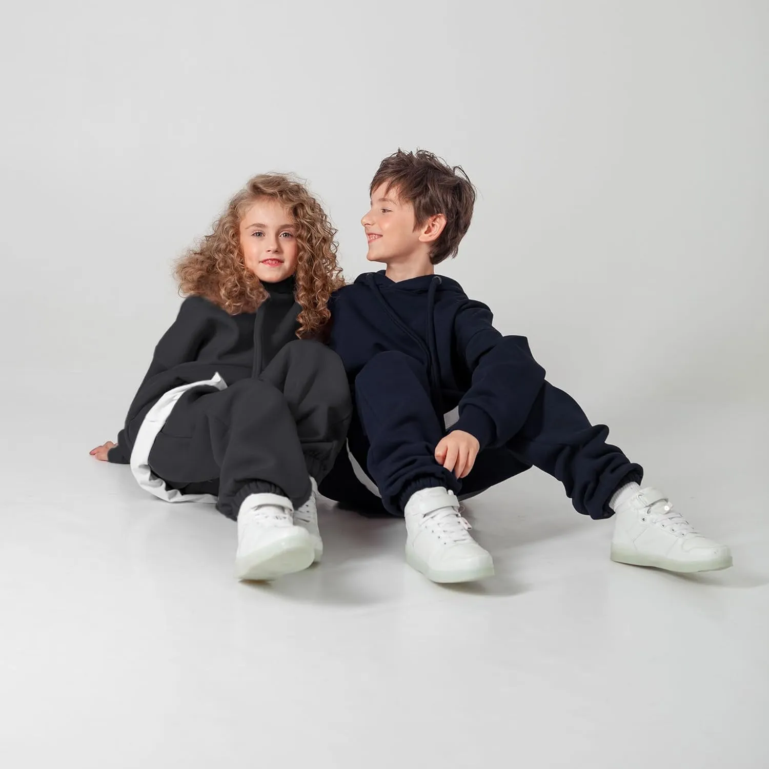 Yacht & Smith 36 Pack of Wholesale Childrens Unisex Jogger Bulk Sweatpants, Black Navy Gray, Comfy Lounge Joggers for Kids